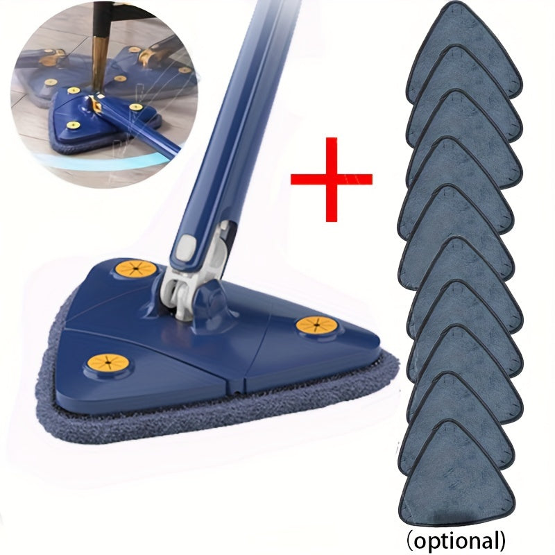 360° Rotating Triangle Mop - Adjustable & Retractable for Easy Cleaning on All Surfaces, Ideal for Home Use