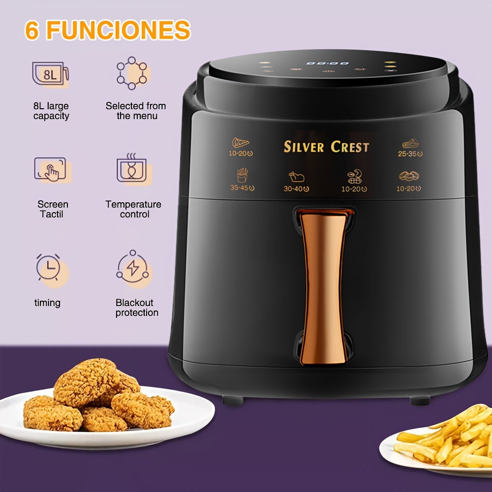 4.5L/8L/15L Pro Digital Air Fryer - 1400W Rapid Air Circulation, 30/60-Minute Timer, Fully Adjustable Temperature Control For Healthy Oil-Free & Low-Fat Cooking, Non-Stick Basket, Easy Cleaning, Space-Saving Design