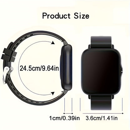 Smart Sport Watch With Round Touch Screen, Customizable Wallpaper, Wireless Calling, Message Notification, Multifunctional Fitness Tracker, Weather Forecast Feature