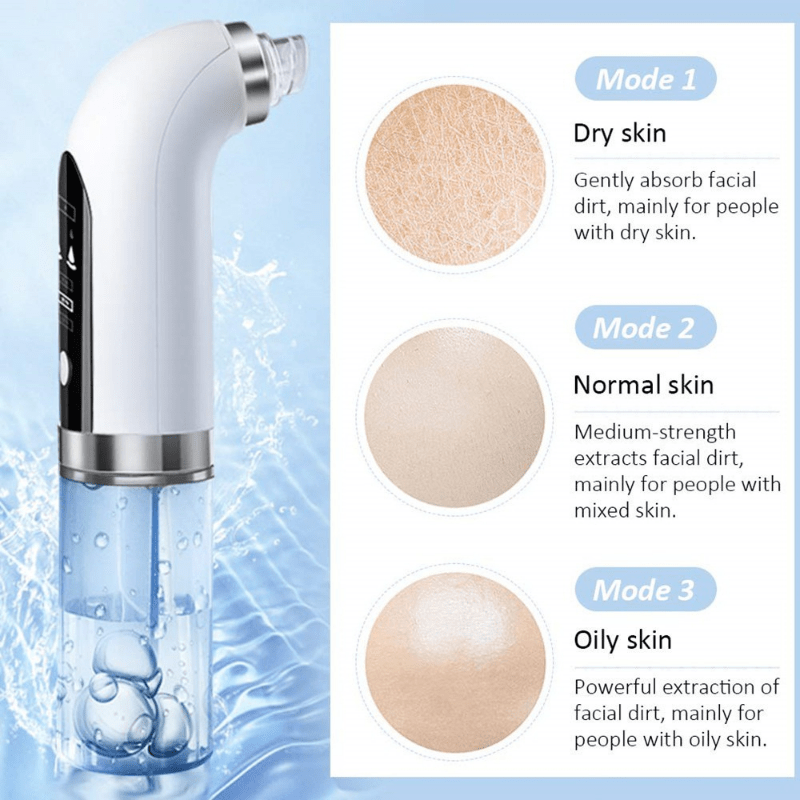 ProClean - Advanced Electric Vacuum Blackhead Remover with Water Cycle Technology for Deep Skin Cleansing, USB Rechargeable, Small Bubbles for Gentle Exfoliation, Portable Beauty Care Tool for Acne Prone Skin, Facial Pore Minimizer