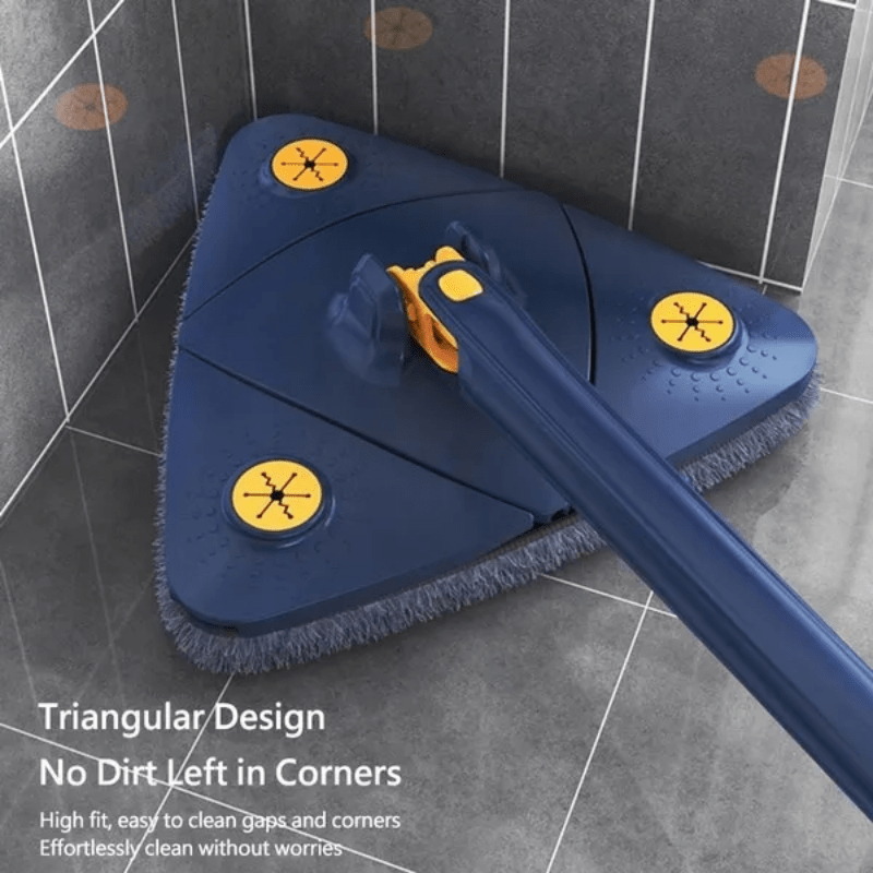 360° Rotating Triangle Mop - Adjustable & Retractable for Easy Cleaning on All Surfaces, Ideal for Home Use