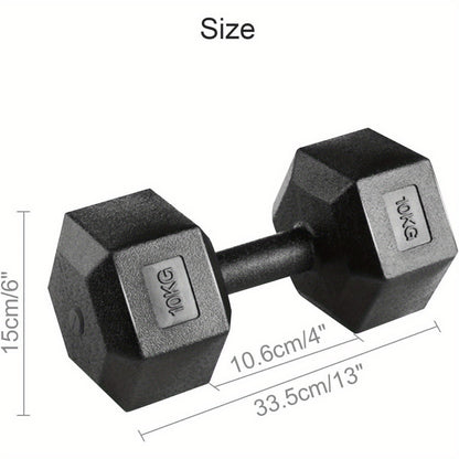 2x 5kg Hexagon Dumbbells Set Arm Hand Weight Dumbbell Lifting Exercise Non Slip Hex Strength Training Equipment for Strength Training Home Workout Aerobic