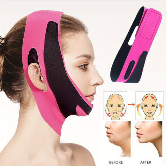 2PCS V-Line Chin Lift Up Slimming Mask - Adjustable Cheek Belt for Face Slimming, Lifting, and Firming - Reusable Face Strap Band for a More Defined Jawline