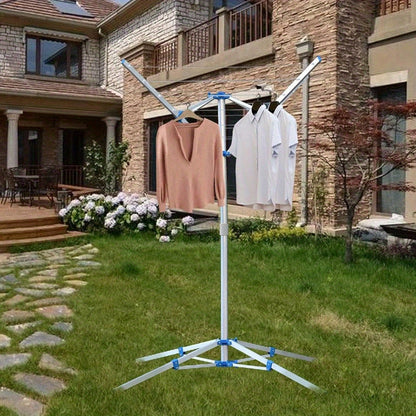 Rotary Washing Line 4 Arms 16m Portable Washing Line With 4 Stable Legs Portable Rotary Washing Line Clothes Airer Cloth Rotary Airer Washing Line Rotary for Outdoor Gardfen Camping