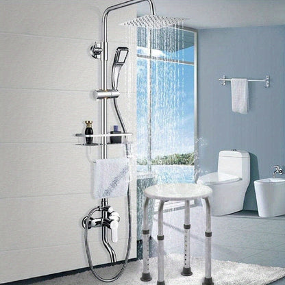 Shower Stool Adjustable Shower Chair Height Disability Bathroom Seat Multi Purpose Round Bath Bench Healthcare Aid Shower Chair for Elderly Pregnant Women