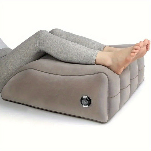 1pc Inflatable Leg & Knee Relief Support Cushion - Wedge Pillow Gently Elevates Legs To Relax Muscles & Comfort Swelling