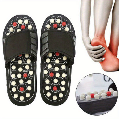 UK Anti-Slip Reflexology Sandals Foot Massage Slipper with Acupressure Therapy