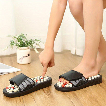 UK Anti-Slip Reflexology Sandals Foot Massage Slipper with Acupressure Therapy