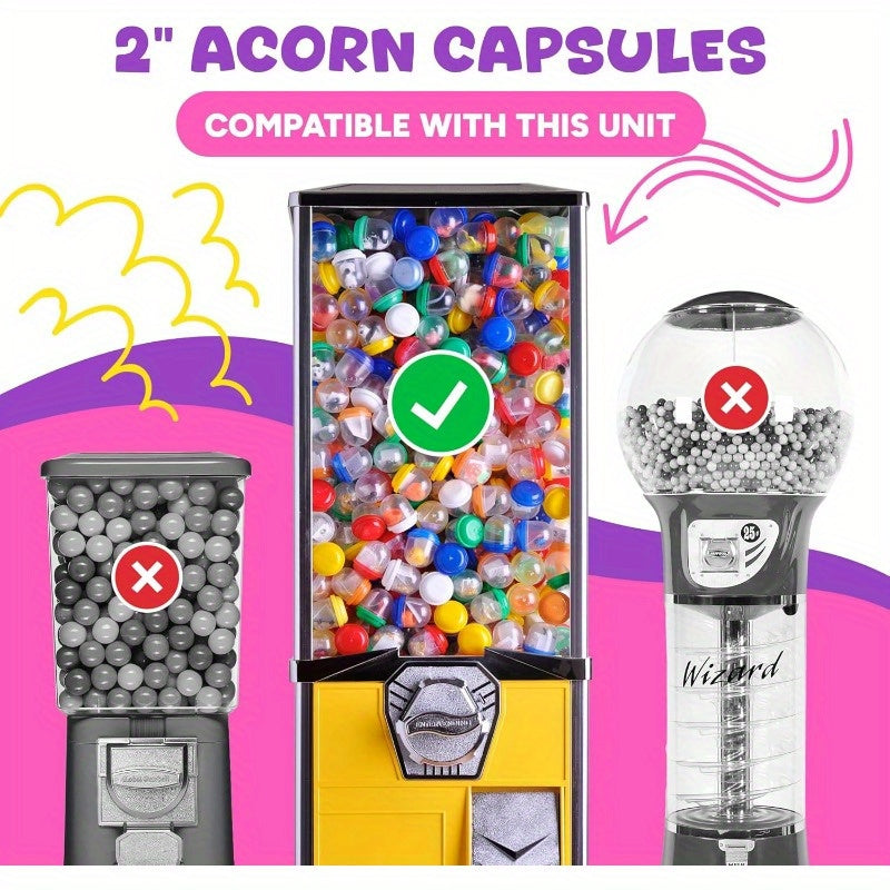 Versatile Capsule Vending Machine - Perfect for Classroom Rewards, Birthday Party Favors & Gift Fillers - Ideal for Claw Machines, Egg Twisters & Gum Dispensers - No Batteries Required