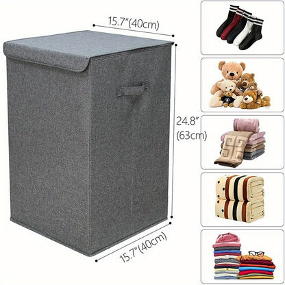 COSANSYS 1PCS 2PCS 100L Laundry Hamper with Lid Large Foldable Laundry Basket Tall Collapsible Dirty Clothes Hamper for Laundry Room Bathroom Dorm