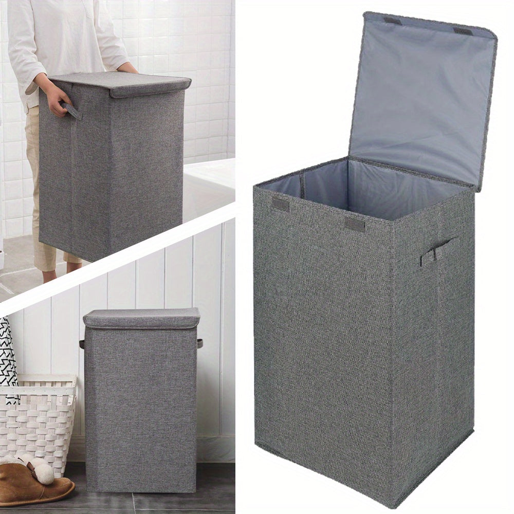 COSANSYS 1PCS 2PCS 100L Laundry Hamper with Lid Large Foldable Laundry Basket Tall Collapsible Dirty Clothes Hamper for Laundry Room Bathroom Dorm