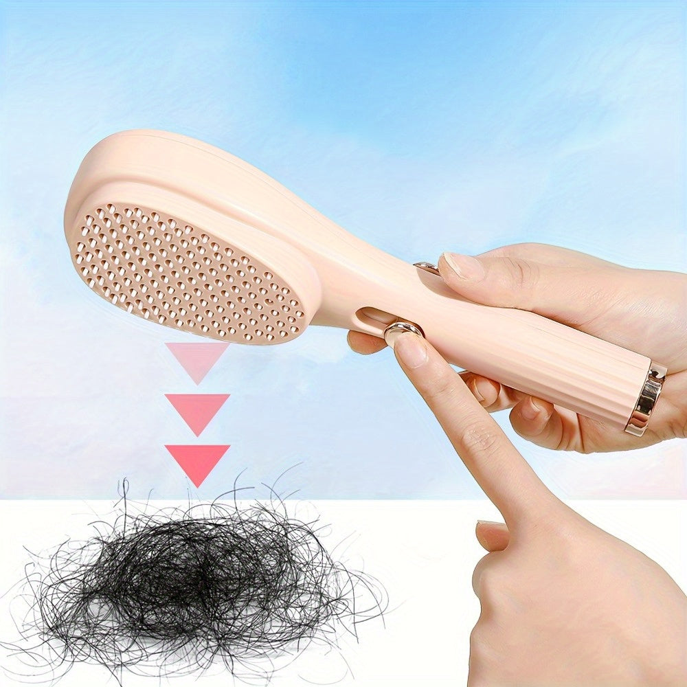 1pc Telescopic Rubber Bristle Hair Brush for Normal Hair, Scalp Massage Comb, Hair Detangling, Anti-static, Hair Care Tool