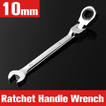 Versatile Chrome Vanadium Steel Ratchet Wrench with Flexible Head - Perfect for Automotive, Motorbike & Bicycle Repairs