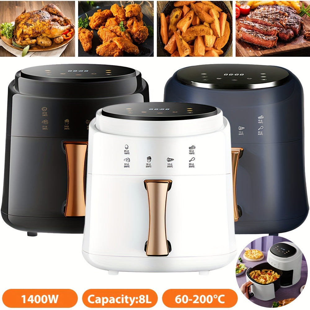 8L Air Fryer Low Fat Healthy Food Kitchen Oven Cooker Oil Free Frying Chips Timer Frying Cooker 1400W