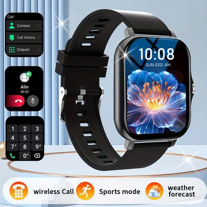 Smart Sport Watch With Round Touch Screen, Customizable Wallpaper, Wireless Calling, Message Notification, Multifunctional Fitness Tracker, Weather Forecast Feature