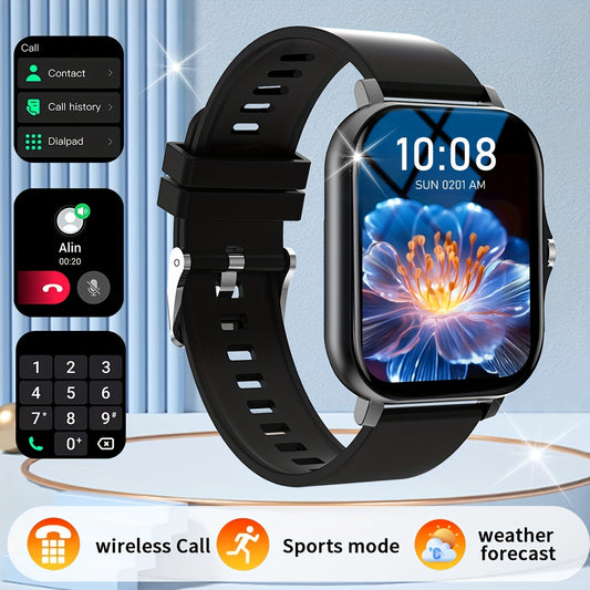 Smart Sport Watch With Round Touch Screen, Customizable Wallpaper, Wireless Calling, Message Notification, Multifunctional Fitness Tracker, Weather Forecast Feature