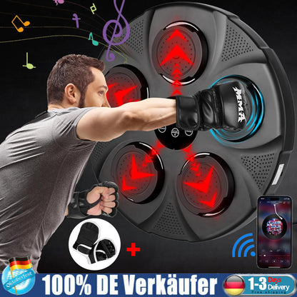 1 Set Smart Boxing Machine, Wireless Wall-Mounted Punching Bag with Music Sync, ABS Material, Pressure Relief Boxing Mat for Home Fitness Training