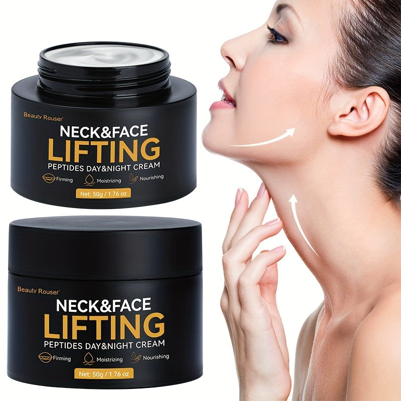 50g Neck & Face Lifting Cream - Facial Moisturizer With Retinol Collagen And Hyaluronic Acid, Day And Night Cream, Firming Hydrating Neck Cream, For Men & Women With Plant Squalane