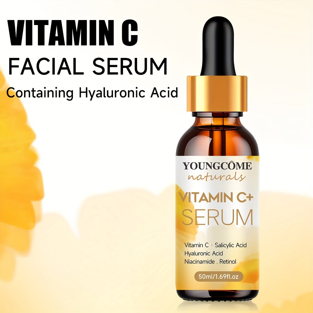 [Hot Selling] Vitamin C & Retinol Facial Serum - Hydrating Essence with Hyaluronic Acid, Aloe Vera & Collagen for All Skin Types, 30ml/50ml