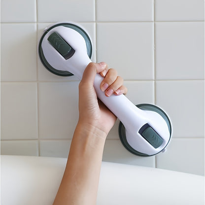 Easy-Install Suction Cup Safety Handles for Bathroom - Ideal for Pregnant Women & Elderly, Contemporary Style in Plastic/Brass