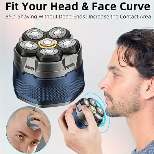 360° Floating Head Electric Razor for Men, ABS Portable Shaver with 1400mAh Rechargeable Lithium Battery, Quick Charge, Suitable for Short Hair, Beard, Body Haircut - Ideal Gift for Men