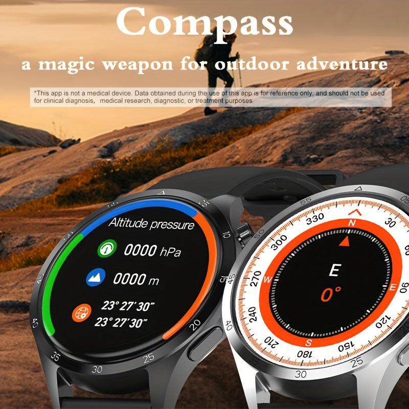 2024 NFC Smartwatch GPS Sports Tracking, 360 * 360 High-definition Touch Screen Display, Intelligent AI Voice Assistant, Hands-free Wireless Calling, Sports And Fitness Tracker - Designed Specifically For Men, Perfect Gift For Holidays