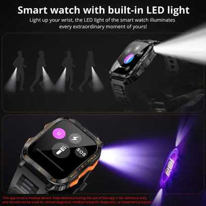 Smartwatch with 4.98cm HD Display, Always-On, Wireless Calling, LED Light, Voice Assistant And Remote Camera - 3ATM, Compatible with Ios/Android, Includes Over 100 Sports Modes