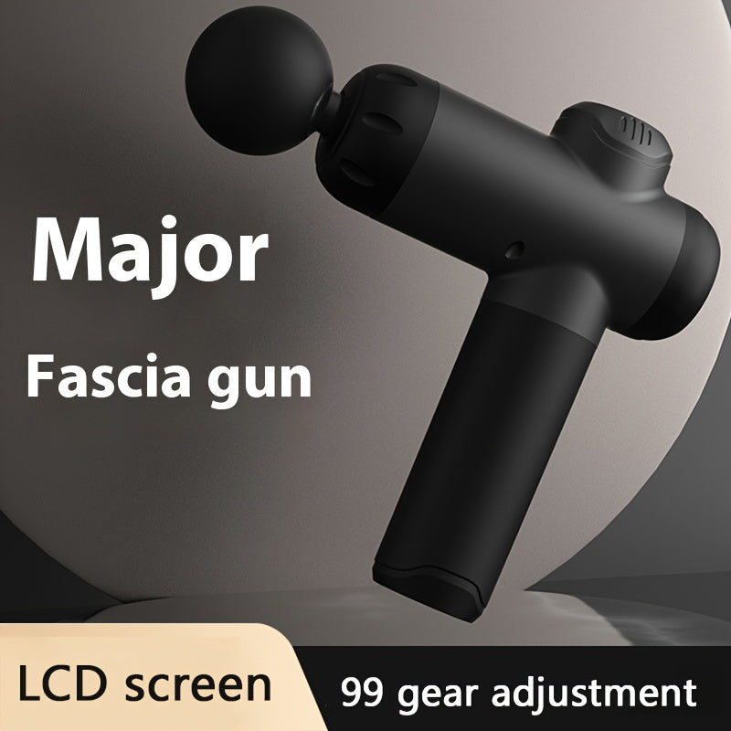 LED Screen Muscle Massage Gun, 99 Speed Levels, USB Rechargeable, 8 Attachments, For Fitness And Muscle Relaxation, Suitable For Full Body