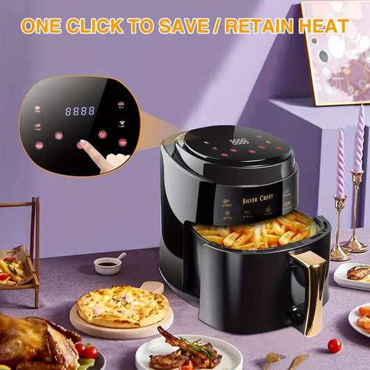 4.5L/8L/15L Pro Digital Air Fryer - 1400W Rapid Air Circulation, 30/60-Minute Timer, Fully Adjustable Temperature Control For Healthy Oil-Free & Low-Fat Cooking, Non-Stick Basket, Easy Cleaning, Space-Saving Design