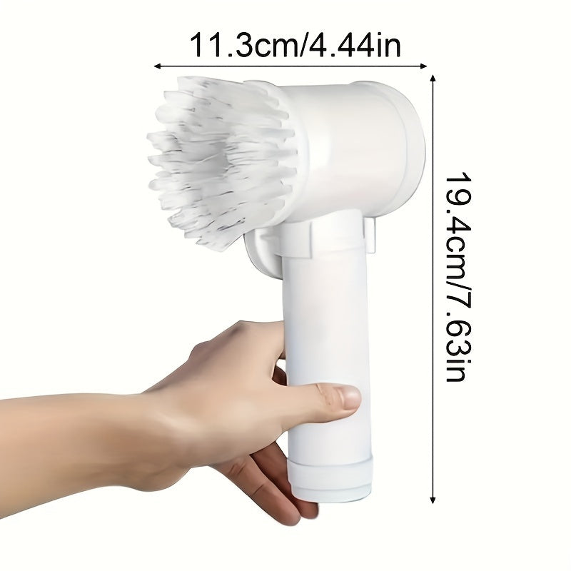 Rotating Brush with 5 Replaceable Brush Heads, Cordless Electric Cleaning Brush, Suitable for Bathroom Floor