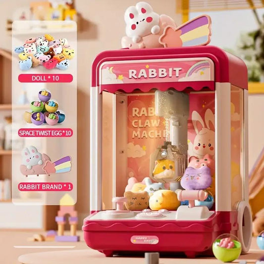 Party Clip Doll Gashapon Machine, Pretend to Play Claw Machine, Home or Party Activity Game Machine, Send 10 Random Dolls and 10 Gashapon, Exercise Hand-Eye Coordination, Birthday Halloween Gift Thanksgiving Gift