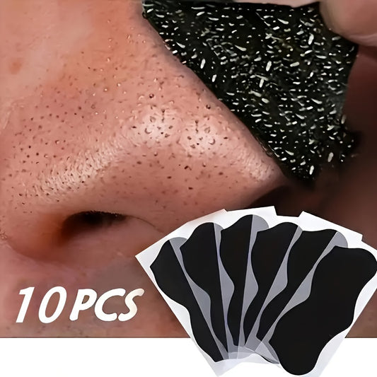 10 Pcs, Deep Cleansing Blackhead Nose Patches - With Nasal Spot Facial Dot Stickers - Dropship