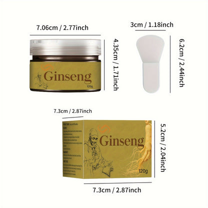 Ginseng Peel-Off Mask, 120g - Hydrating & Moisturizing, Deep Cleansing Facial Mask with Collagen Boost for Improved Skin Elasticity, Nutrient-Rich Ginseng Nourishment, Coffee Scented - Includes Spatula, Paraben-Free for All Skin Types