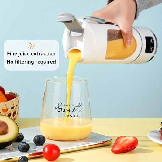 Portable Blender & Juicer - USB Rechargeable, 15.22oz, Easy Clean, Digital Display, 3 Modes for Fresh Smoothies & Juices, Ideal for Travel & Kitchen Use