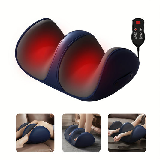 Cordless Rechargeable 3D Shiatsu Foot Massager Machine with Deep-Kneading, Heat, and Calf Massager for Circulation and Relaxation, Ideal Gift for Mom, Dad, Friends