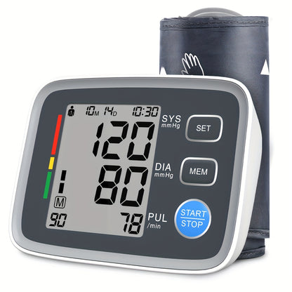 Blood Pressure Monitors For Home Use, BP Cuff Automatic Upper Arm Cuff Digital Blood Pressure Machine With 22.1-43.18cm Blood Pressure Cuff (No Battery )