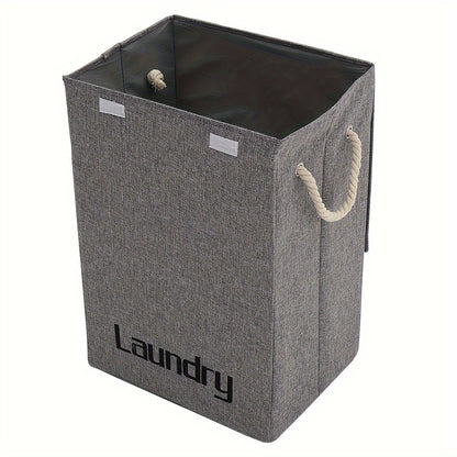 72L Laundry Basket With Self Seal Lid & Sturdy Handle Large Foldable Washing Bin Collapsible Clothes Storage Basket Hamper For Dirty Clothes Towels & Toys Folds Flat For Easy Storage (Dark Grey)