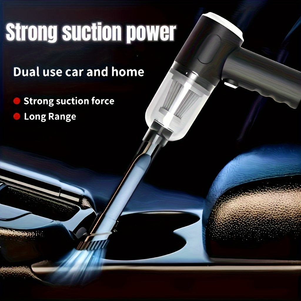 Dual Battery Car Vacuum Cleaner - High Suction Power, Large Capacity, Wet and Dry Cleaning, Portable and Compact