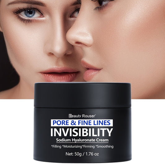 50g Pore Invisibility Cream - Sodium Hyaluronate Cream, Hydrating Skin, Shrinking Pore, Soothing Pre-Makeup Cream, Filling, Moisturzing, Firming, Smoothing Face Cream (1.76oz)