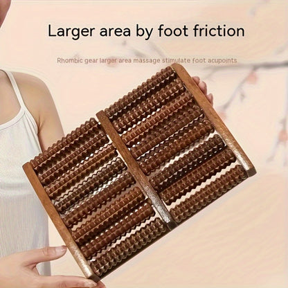 Wooden Foot Acupressure Roller, No-Power Required, Personal Care Bath Tool, Body Fat Massage for Feet, Ideal Mother's Day Gift for Mom & Dad