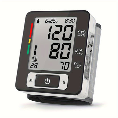 ALPHAMED U60CH Portable Wrist Blood Pressure Monitor - Automatic Digital Sphygmomanometer with Large LCD Display, Includes Strap & Case (AAA Battery Powered)