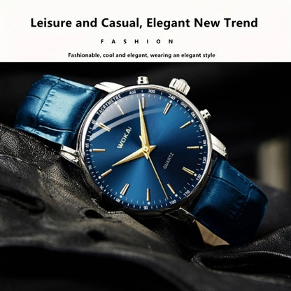 Men's Watch Business Leisure Quartz Watch Vintage Fashion Analog PU Leather Wrist Watch, Valentines Gift For Men Him