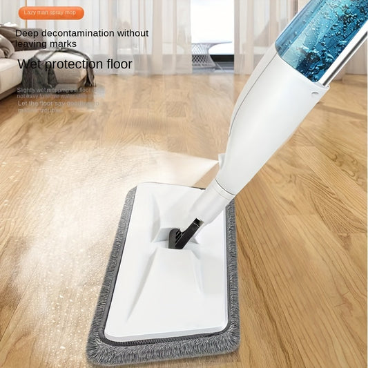 Two-in-one Spray Mop with Reusable Mop Pad for Dry/Wet Cleaning and Floor Disinfection