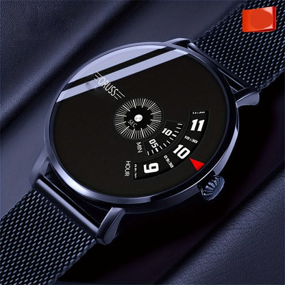 New technology personality trend high-grade men's watch  cool handsome everything durable mesh belt sports youth student men's watch