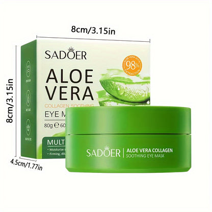 2 Box Aloe Vera Collagen Crystal Eye Mask Moisturizing And Firming Eye Care Eye Mask