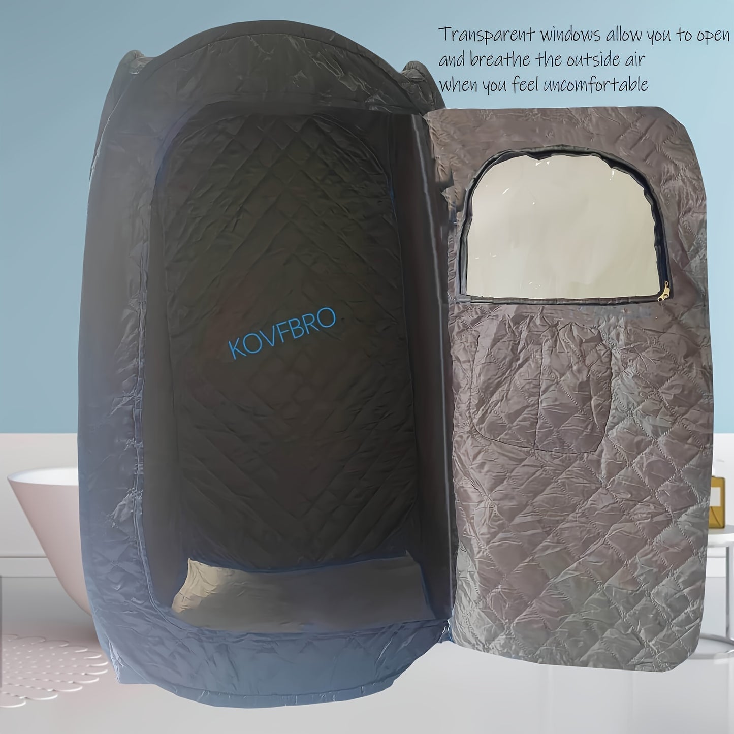 KOVFBRO Portable Sauna Tent - Compact Steam Room for Single Person, Easy Carry & Storage, Includes Random Color Carry Bag (Steamer Not Included)