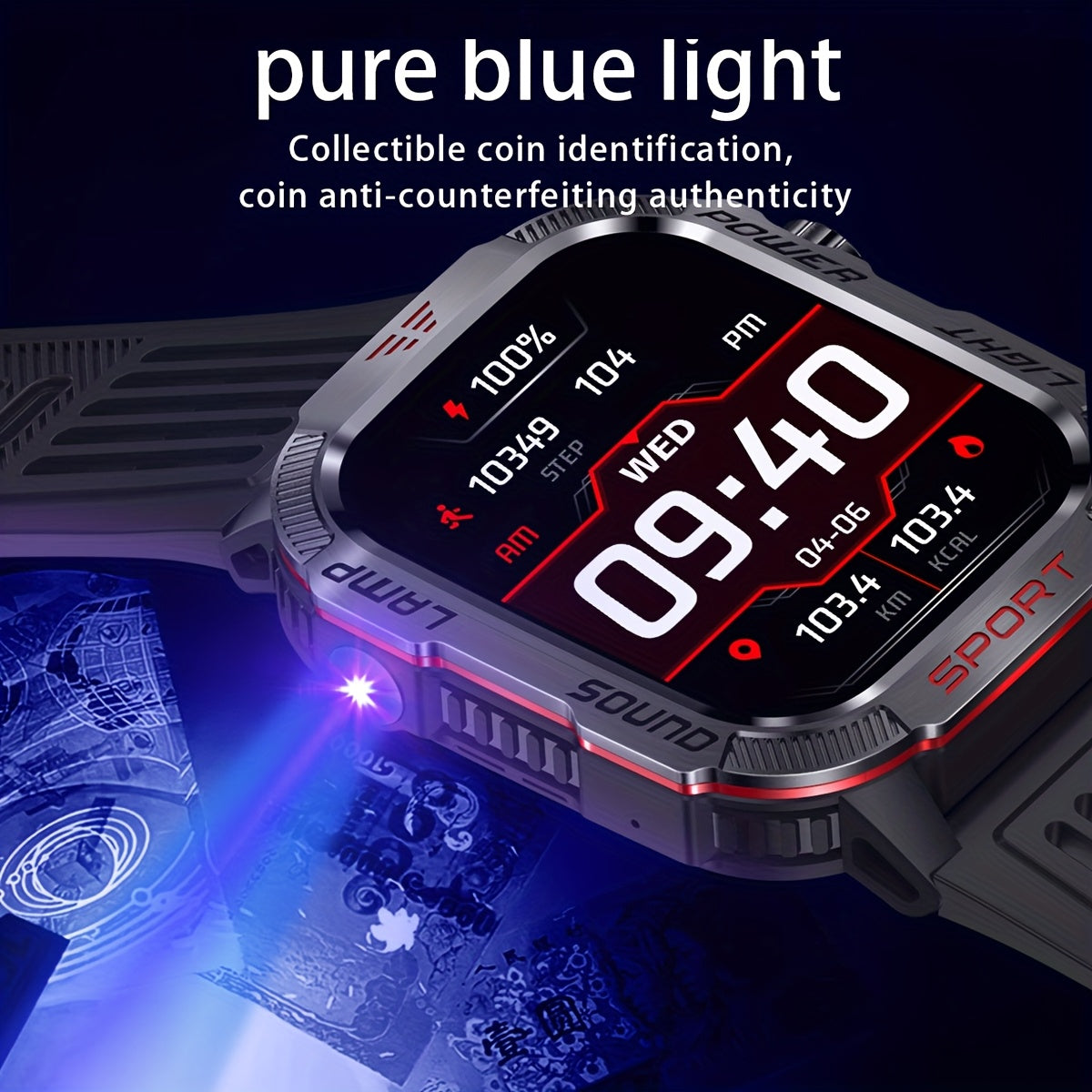 Smart Watch Wireless Answer And Call Outdoor Sports Watch LED Waterproof Fitness Tracker Pedometer Message Display, for iPhone & Android Mobile Phones, Men's Smart Watches Gift