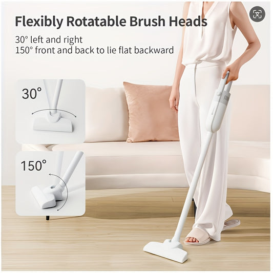 Simplus Cordless Vacuum Cleaner - Lightweight, Portable with Long Battery Life, 2 Modes, USB-C Rechargeable, High-Efficiency Filtration, Low Noise, Anti-Hair Wrap