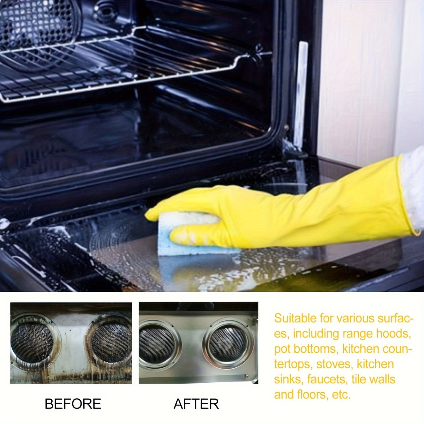 Powerful Restaurant Kitchen Cleaning Powder - Removes Tough Grease, Oil Stains, And Hood Filth