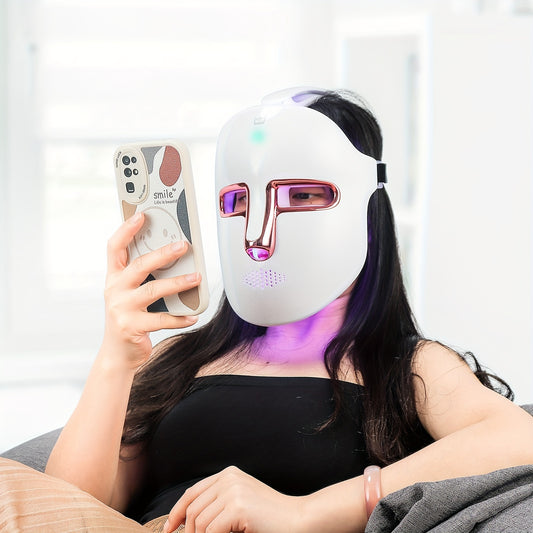 LED Face Mask, Rechargeable, 7-Colors Face Skincare Mask, Gifts For Women, Mother's Day Gift